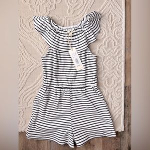 Girls black and white romper size 5